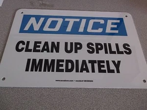 New Notice Sign, 7 x 10In, BL and BK/WHT, AL 9TVH9 (D67M) - Picture 1 of 2