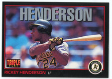 1993 Triple Play Rickey Henderson Card #219 HOF