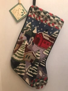 Neu mit Etikett 18 Zoll Sugarplum Lane Winterdorf Wollstrumpf mit Haken Weihnachtsstadt - Bild 1 von 4