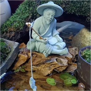 Asian Aquarium Decorations Statue Small Japanese Bonsai Figurines Zen Garden Dec - Picture 1 of 12