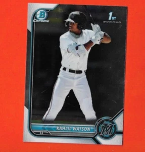 2022 Bowman Chrome Kahlil Watson Bowman 1st Rookie RC Florida Marlins - Picture 1 of 1