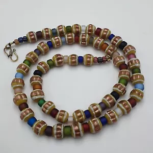 Vintage Venetian Style Aventurine & MultiColor Glass Beaded Necklace - Picture 1 of 18