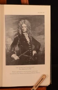 1938 War at Sea Under Queen Anne 1702-1708 J. H. Owen Illustrated Folding Map - Picture 1 of 9