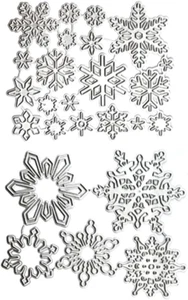 25 PCS Snowflake Dies Christmas Die Cuts for Card Making Metal Cutting Dies for - Picture 1 of 5