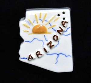 VINTAGE 1960'S ARIZONA STATE PARKCRAFT SALT AND PEPPER SHAKER SOUVENIR - Picture 1 of 3