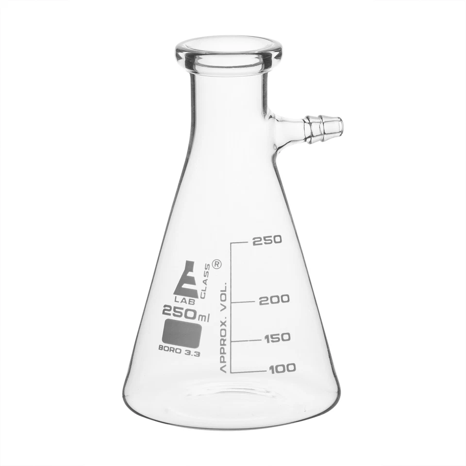 Eisco Filtering Flask Erlenmeyer Flasks 250ml Borosilicate Glass ( Single 50ml