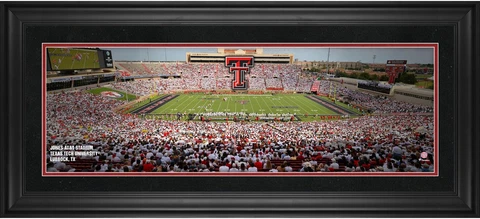 Texas Tech Red Raiders Framed 10x30 Jones AT&T Stadium Panoramic Photo Cover