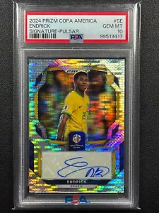 ENDRICK PSA 10 2024 PANINI PRIZM COPA AMERICA #SE ROOKIE SIGNATURES PULSAR AUTO - Picture 1 of 2