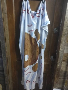 Baseball Baby Birthday Blanket New - Picture 1 of 3