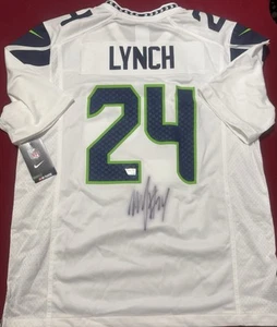 Marshawn Lynch Signed Seattle Seahawks Authentic Nike Jersey FANATICS See Pics - Picture 1 of 5