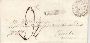 Italia Estado eclesiástico carta preliminar completa - 1859 - Cesenatico a Imola - Imagen 1 de 2