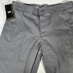Lee Mens Extreme Motion Flat Front Regular Straight Pant 33 X 29 Painter Gray - Picture 1 of 11