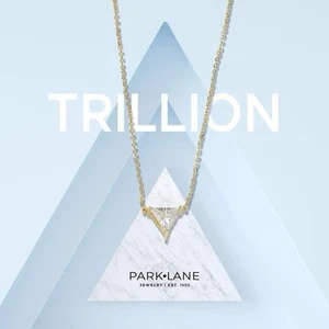 Park Lane Gold TRILLION CZ Pendant Necklace Retail $72 - Picture 1 of 11