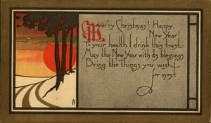 Vintage Christmas Postcard Sault Ste. Marie MI 1912 - Picture 1 of 2