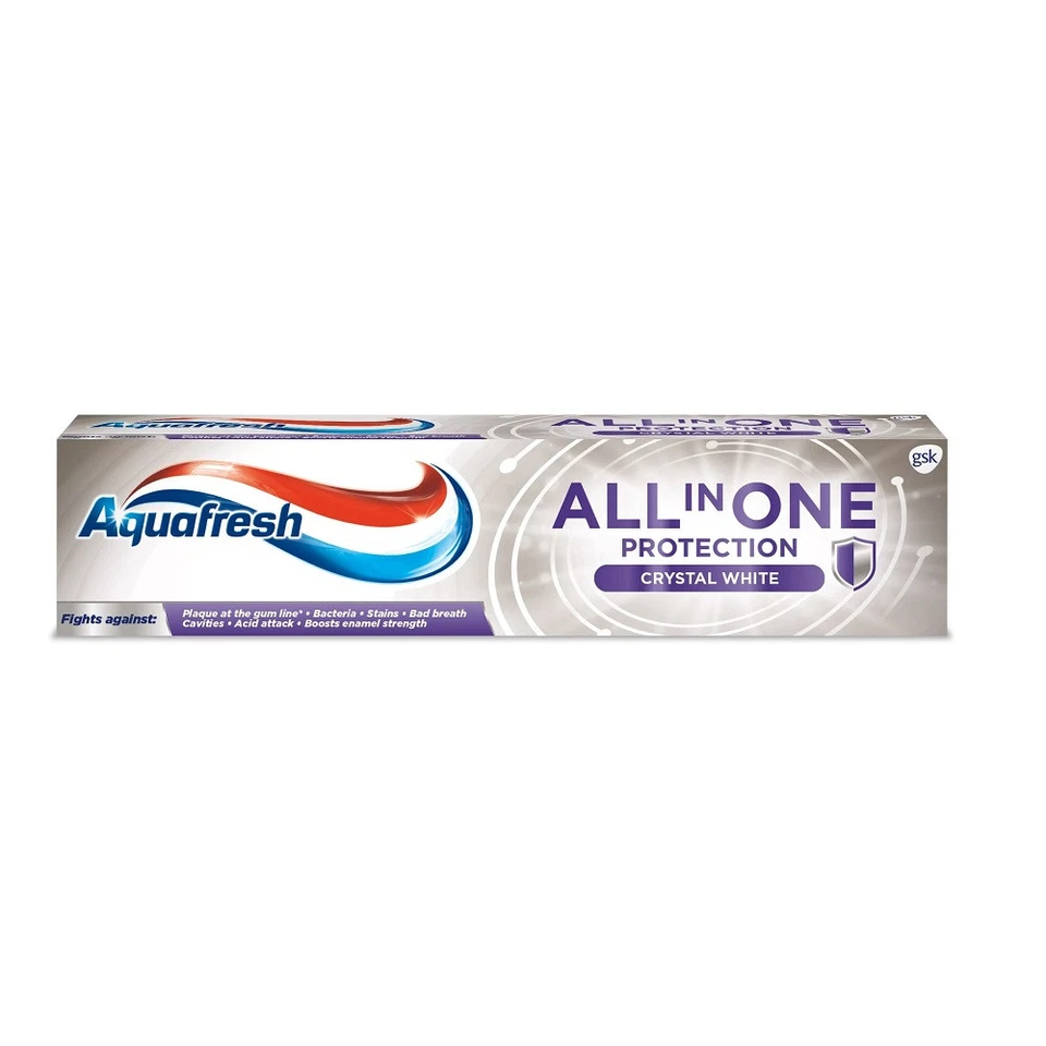 5054563157164 Aquafresh All In One Protection pasta do zębów Crystal White 100ml - Image 1 of 1