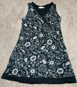 Fresh Produce Dress Womens Medium Black Floral Beach Boho Cottage Core Mini Tank - Picture 1 of 7