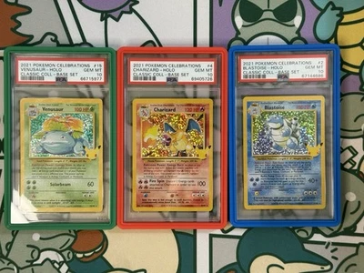 Pokemon Charizard Blastoise Venusaur Celebrations Collection Base Set PSA 10 - Image 1 of 4