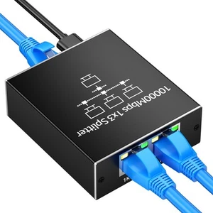 3 ports RJ45 Gigabit Ethernet LAN 1 vers 3 1000 Mbps Ethernet Splitter LAN Switch - Photo 1/7