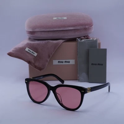 Nuevas gafas de sol Miu Miu MU12ZSF 16K1D0 negras/rojas 56-16-140 Foto 1 de 4