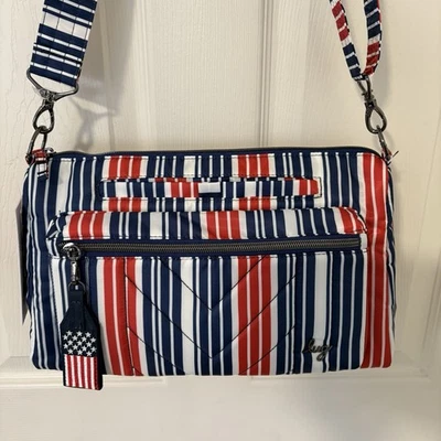 Bandolera Patriótica Lug Stretch LE Joy Stripe Correa Ajustable Nueva Foto 1 de 4