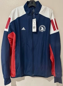 Authentic NWT 2020 Boston Marathon Adidas Full Zip Windbreaker Jacket Womens S - Picture 1 of 8