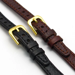 Correa de reloj de cuero de extremo abierto para señora para reloj vintage elección de colores D003 - Imagen 1 de 4