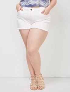Lane Bryant 6th & Lane Jeansshorts roher Rand Stretch abgenutzt Damen Übergröße 18 - Bild 1 von 5