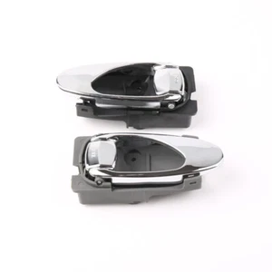 Pair Inside Interior Left Right Door Handle Chrome fits DAEWOO LEGANZA - Picture 1 of 2