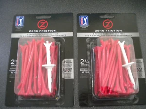 Camisetas de golf Zero Friction ZFTour 2 3/4" tres puntas (2 paquetes de 40) rojas - Imagen 1 de 6