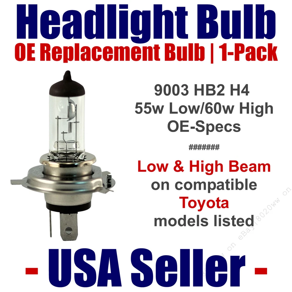 Headlight Bulb Low/High OE Replacement Fits Listed Smart & Toyota Models - 9003 - Image 1 of 1