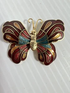 Butterfly Broach Pinback - Brand New And Beautiful - Costume Jewelry - 1.75” - Picture 1 of 6