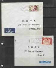 Congo Sobres Circulados Brazzaville Paris año 1959-61 (EY-298)