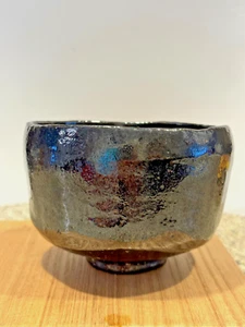 RAKU-yaki Chawan by Koraku Hattori, 'CHIDORI'...NICE - Picture 1 of 7