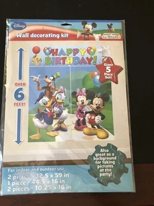 DISNEY MICKEY MOUSE CLUBHOUSE GIANT SCENE BACKDROP WALL DECORATING KIT NEW - Picture 1 of 3