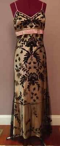 Sue Wong Nocturne Collection Long Embroidered Beaded Dress Black/ Light Pink Sz8 - Picture 1 of 10