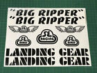 Big Ripper Bmx Decals Bike Stickers Cycling Frame Sizes Colours Se Landing Gear