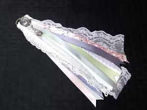 Junk Journal Lace Tassel Silver Tone Hardware Hand Made Brand New - Picture 1 of 14