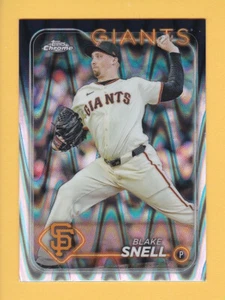 2024 Topps Chrome #218 BLAKE SNELL San Francisco Giants RAYWAVE REFRACTOR - Picture 1 of 2
