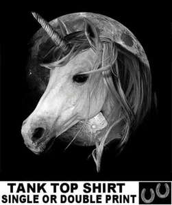 BELLISSIMA CANOTTA CAVALLO UNICORNO FIABA FANTASIA LUNA PIENA MITICA WS102 - Foto 1 di 12