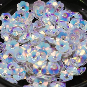 3000 pcs White Cup Flower loose sequins Paillettes 6mm sewing Wedding craft - Picture 1 of 9