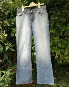 VINTAGE Y2K EVIE E-VIE BOOT CUT LIGHTLY DISTRESSED JEANS SIZE 12 - Picture 1 of 20