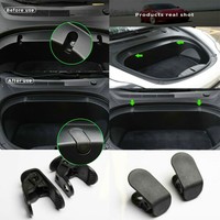 Pair Front Spare Storage Box Trunk Hooks For Tesla Model 3 2017-2020 ABS Black