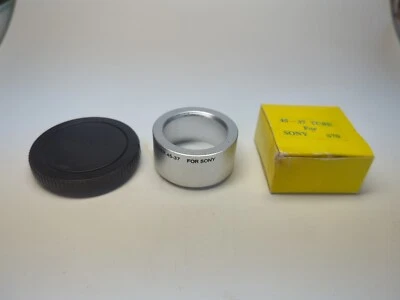 Bower Digital Camera Adapter Tube 45-37 & Lens Cap Cover for SONY S-70 New - Image 1 of 4
