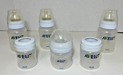 Biberones Philips Avent 9 oz. y 4 oz. Lote de 6 anillos y pezones Foto 1 de 4