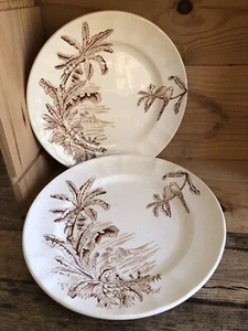 Longchamp modèle Exotique 2 assiettes marrons - Picture 1 of 12
