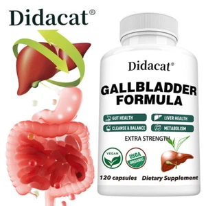 Fórmula de vesícula biliar apoyo salud intestinal limpieza y equilibrio, metabolismo de salud hepática - Imagen 1 de 13