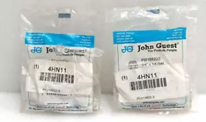 JOHN GUEST PI010822S 4HN11 1/4" X 1/4 nptf MALE ADAPTER LOT OF 2 PACKETS NEW - Picture 1 of 2