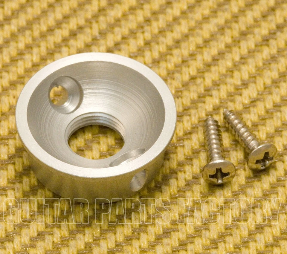 AP-5270-011 redondo cetim cromado eletrosoquete retrofit jack placa teleguitarra - Imagem 1 de 1