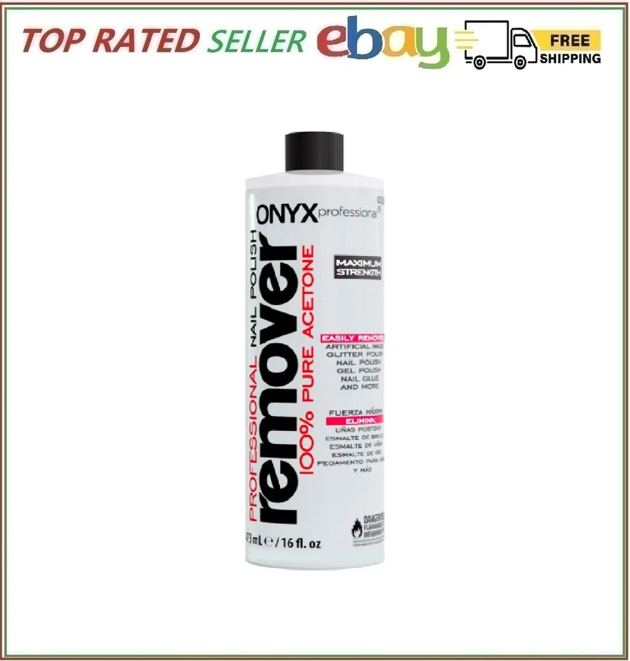 Removedor de esmalte de uñas ONYX Professional 100 % acetona pura fuerza máxima 16 oz. Foto 1 de 1