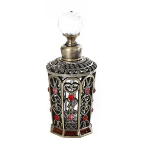 Botellas de perfume vacías de cristal antiguo de 12 ml contenedor de aceite esencial decoración - Imagen 1 de 8